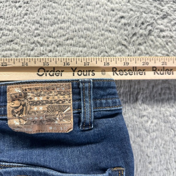 Volcom Nova Solver Jeans Men's 36x32 Blue Cotton Denim Straight Faded Stretch - Picture 8 of 11